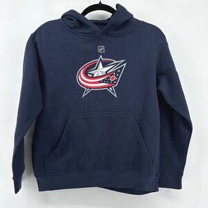 Outerstuff NHL Columbus Blue Jackets Youth Large Navy Blue Hoodie 9K5B7MK00AU9